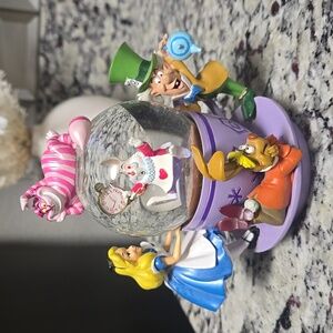 Spinning Tea Cup Alice in Wonderland Snow Globe